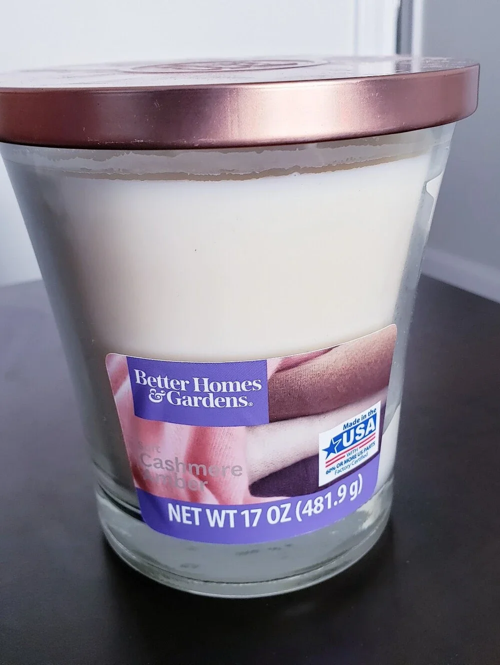 Better Homes And Gardens Soft Cashmere Amber Scented Jar Candle 17oz Two Wick